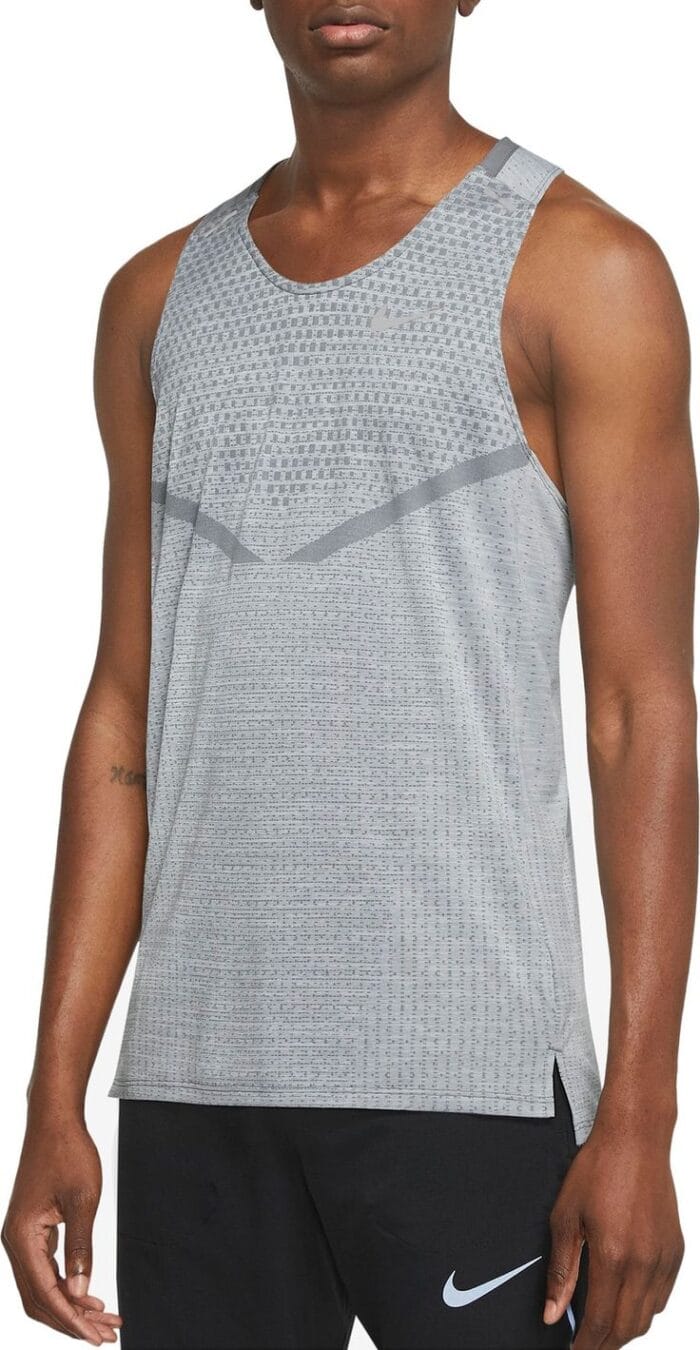 Mens-Dry-FIT-ADV-Tech Knit-Ultra-Tank-Top-Medium-Smoke-Grey.